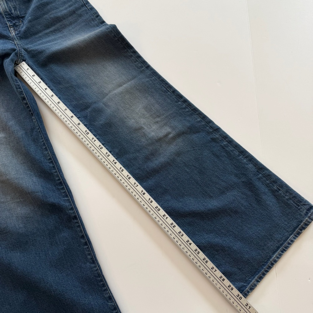 J.Crew Jeans Womens 26 Denim Trouser High Rise Wide Leg Stretch - Picture 4 of 10